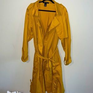 Plus size mustard trench